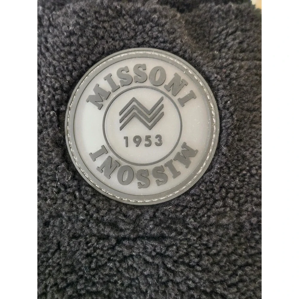 Missoni 1953 Black Teddy Fleece Bucket Hat Logo Patch Cozy Luxe NWT